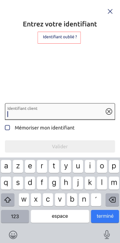 Identifiant oublié