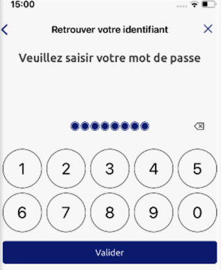 Identifiant oublié